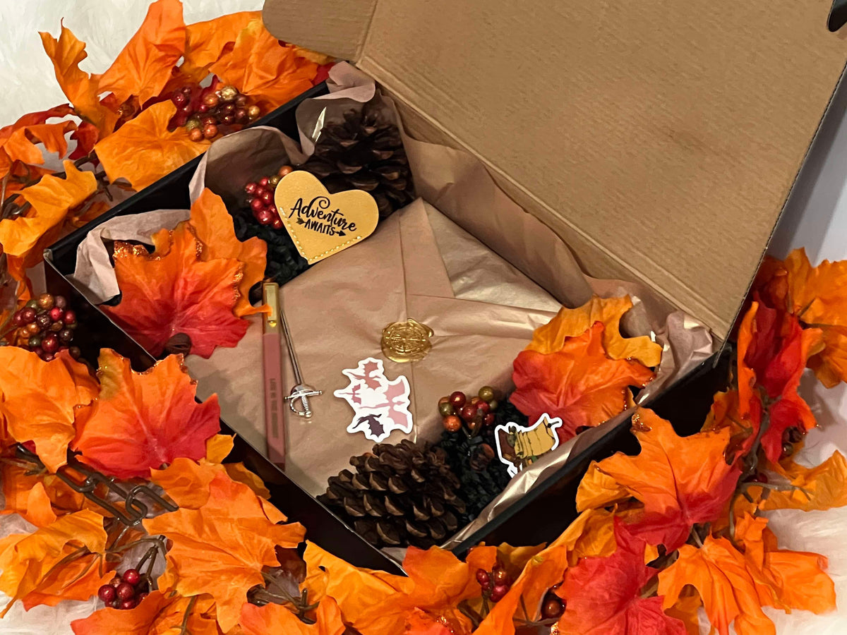 Fall Themed Book Blind Date Gift Box